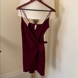 Maroon wrap dress size small